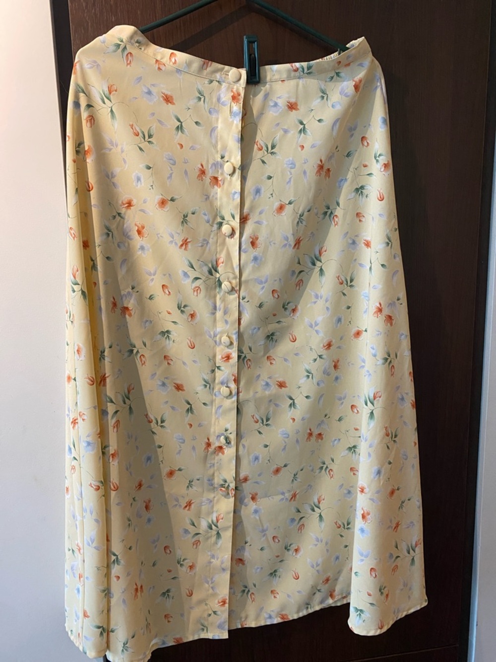 Sears Yellow Floral A-Line Skirt